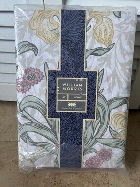 William Morris Iris Summer King Duvet Set Floral Cotton New 3pc